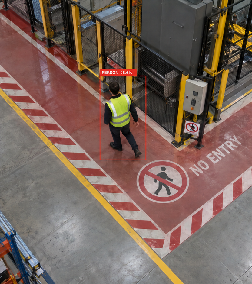 AI Security Sistema di visione di ausilio alla sicurezza sul lavoro in area operativa